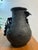 Antique Japanese Bronze Textured Black Metal Floral Vase Meiji Era For Sale In New York - Image 6 of 12