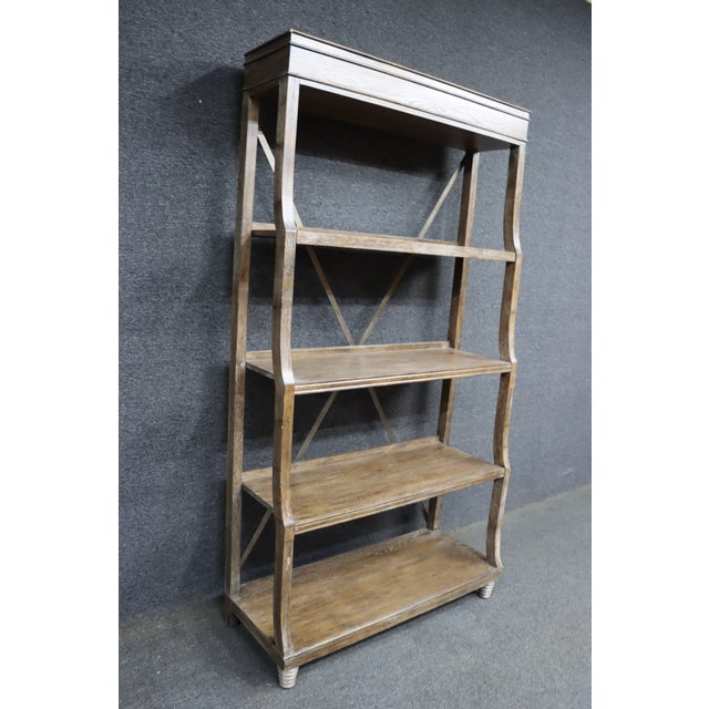 French Country Country French Style Oak Open Shelf For Sale - Image 3 of 11