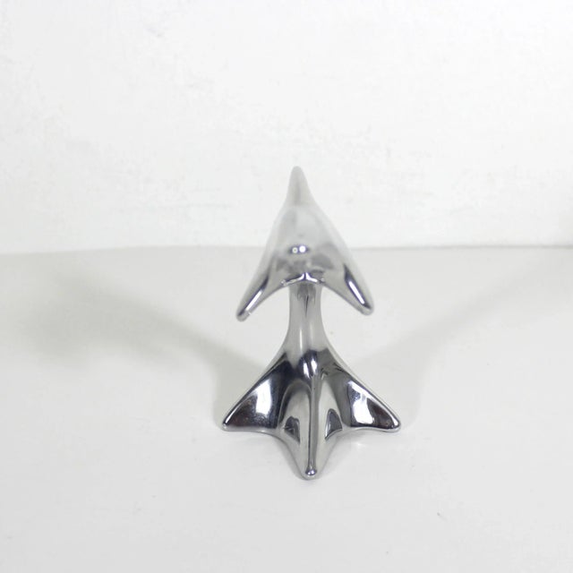 Mid Century Modern Hoselton Canada Aluminum Dolphin Sculpture Modernist For Sale - Image 4 of 8