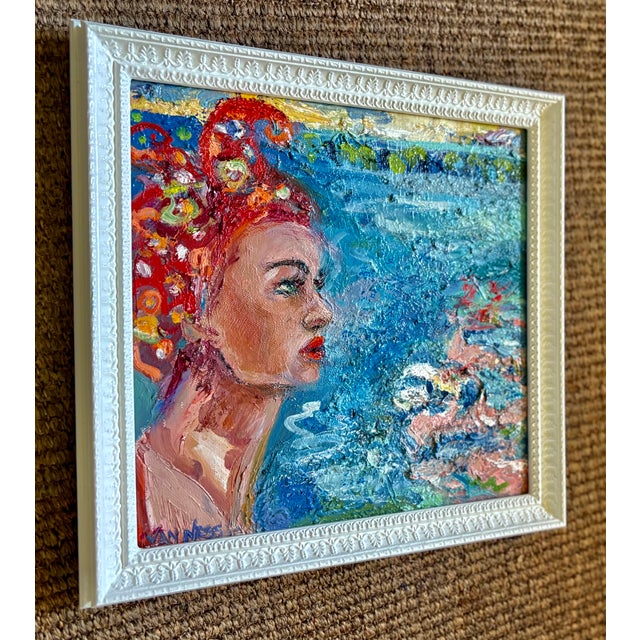 "Bathing Beauty", Original Oil Painting, by Van Ness For Sale - Image 4 of 9
