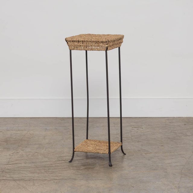 1960s French Rush and Iron Side Table For Sale In Los Angeles - Image 6 of 11