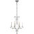 Oslo Small Chandelier in Burnished Silver Leaf with Crystal Designer: Chapman & Myers Canopy: 6.5" Round Mounting: Chain...
