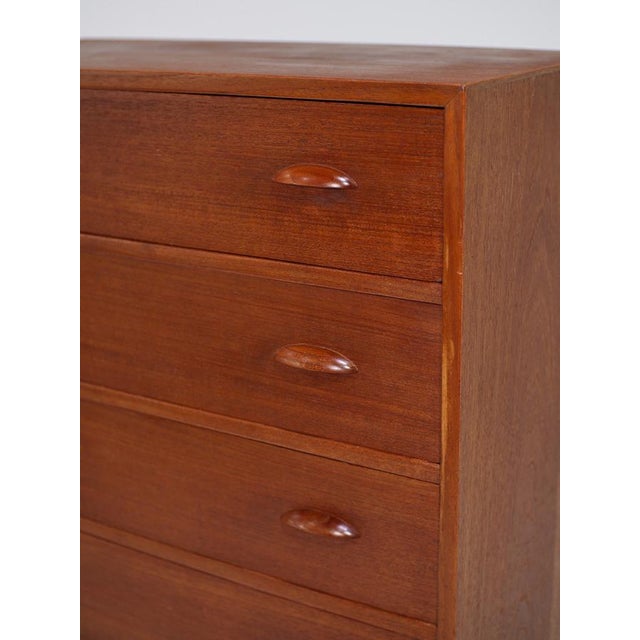 Mid-Century Modern Tall Vintage Danish Teak Chest of Drawers, 1960s For Sale - Image 3 of 12