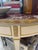 Neoclassical Style White & Gold Guéridon Accent Table – Light Brown Marble For Sale - Image 9 of 14