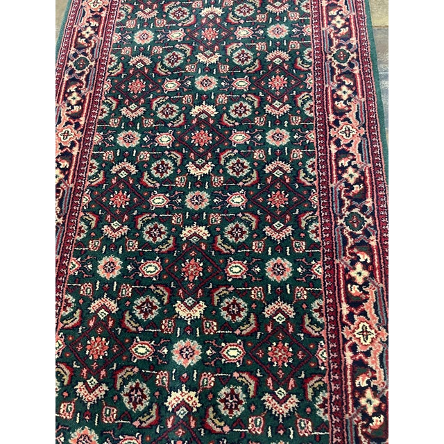 1990s Handwoven Persian Design Indian Rug 2'7" X 19'10" For Sale - Image 4 of 6