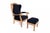 Black Set of Reclining Chair with Ottoman, 1940s For Sale - Image 8 of 18