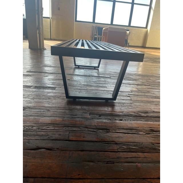 George Nelson Mid-Century Modern Nelson Bench for Herman Miller Ebony Wood For Sale - Image 4 of 6