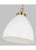 Chapman & Myers by Visual Comfort Studio Wellfleet Large Dome Pendant, Matte White & Burnished Brass For Sale - Image 4 of 5