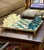 Chinese Stone Chess Set on Brass Framed and Footed Board in Blue and White, 1960s For Sale - Image 15 of 15