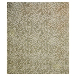 Doris Leslie Blau Vintage Striped Soft Beige Hand-Knotted Wool Carpet For Sale