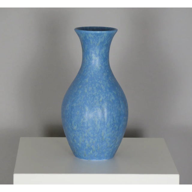 1920s Light Blue Art Deco Vessel by Pilkington Royal Lancastrian Pottery For Sale In Los Angeles - Image 6 of 6