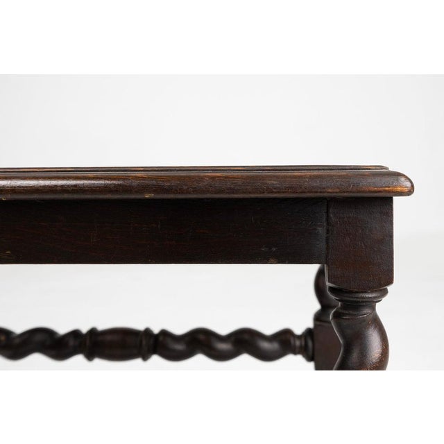 French Wooden Stool with Rattan Top, 1880s For Sale - Image 4 of 13