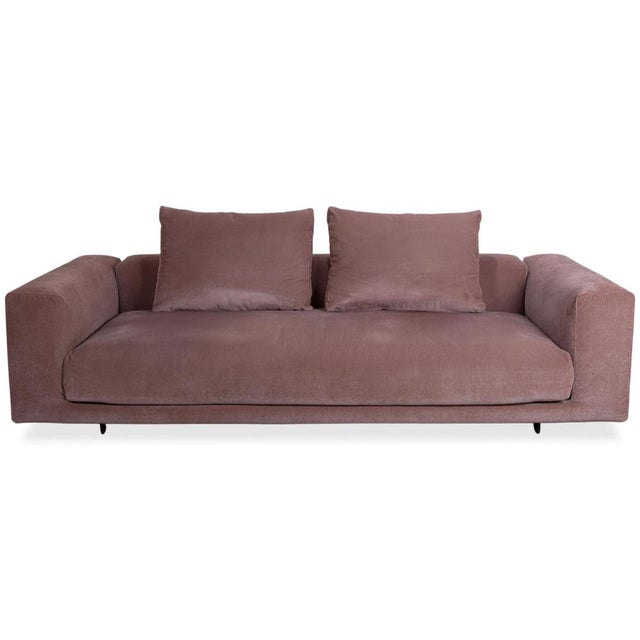 Pink Corduroy Fabric Moss Three-Seater Sofa in Pink Mauve from COR For Sale - Image 8 of 8