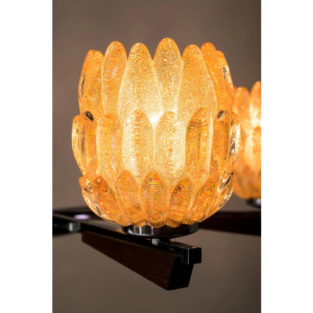 1960s Italian Chandelier with Murano Glass Shades, 1960s For Sale - Image 5 of 7