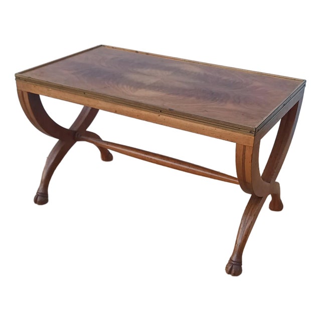 1970s Mid-Century Coffee Table With Goat Feet For Sale