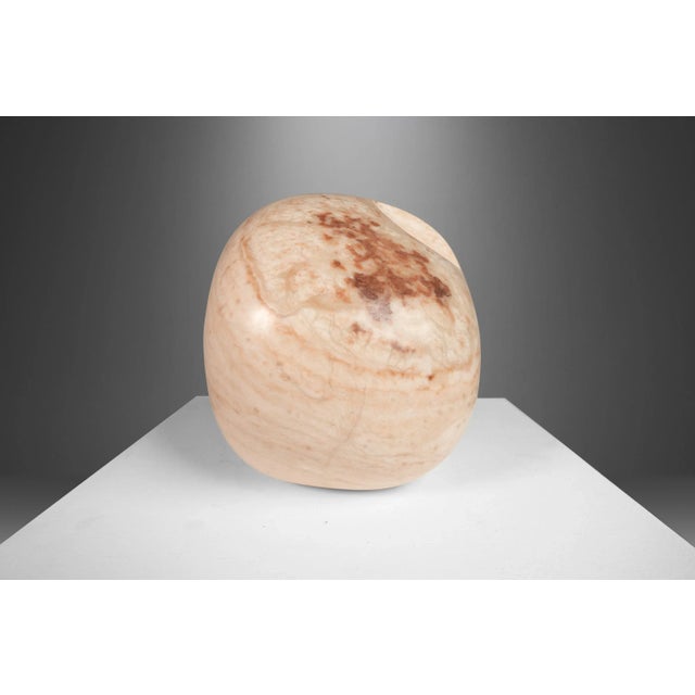 Modern Abstract Sculpture in Solid Alabaster by Mark Leblanc, Usa, C. 2022 For Sale - Image 13 of 13