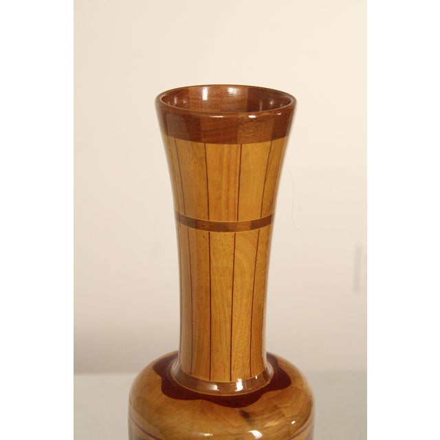 Late 20th Century Philip M. Jacoby Set of Three Handcrafted Wood Vases For Sale - Image 5 of 18