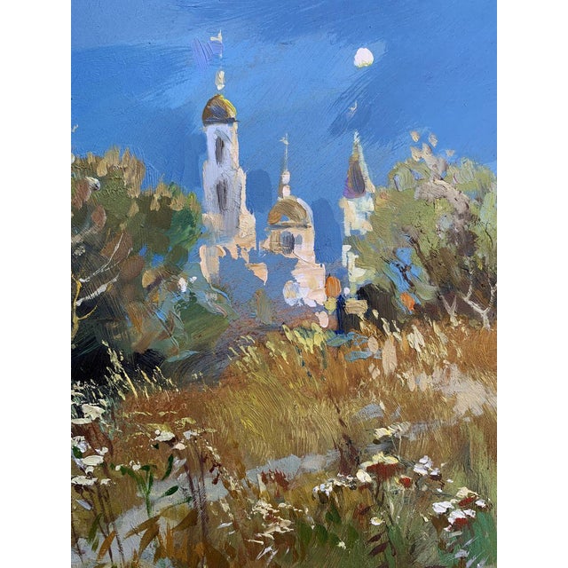 Oil Painting the Moonlight Illuminates Yuriy Suprunchuk For Sale - Image 11 of 12