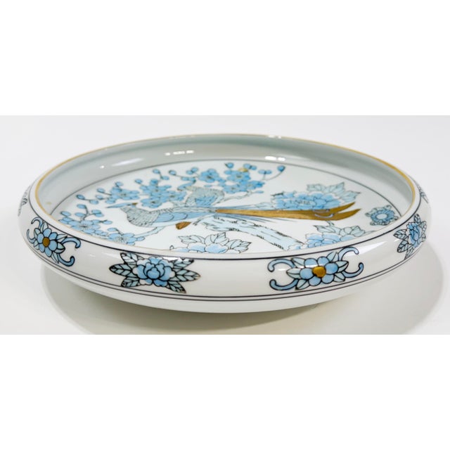 Early 20th Century Vintage Hand-Painted Imari Porcelain Peacock Dish For Sale - Image 5 of 6