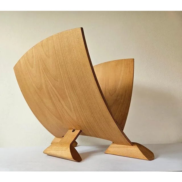 Mid-Century Wood Magazine Rack, 1970s For Sale - Image 11 of 15