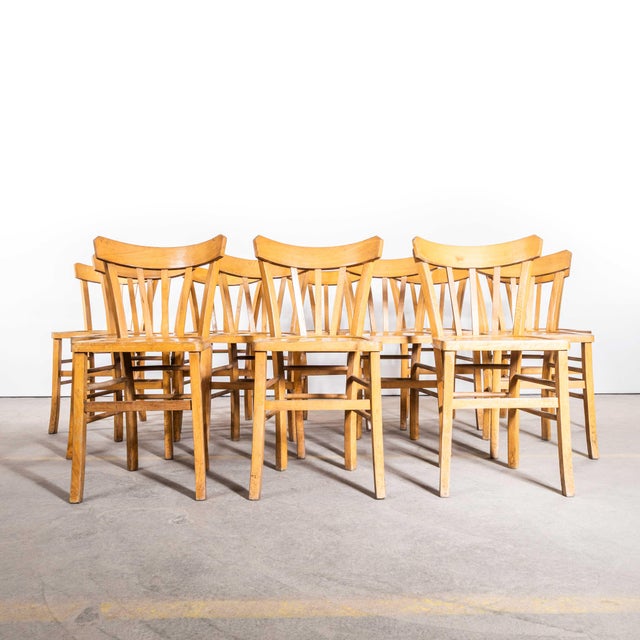Farmhouse French Blonde Dining Chairs, 1950s, Set of 12 For Sale - Image 9 of 9
