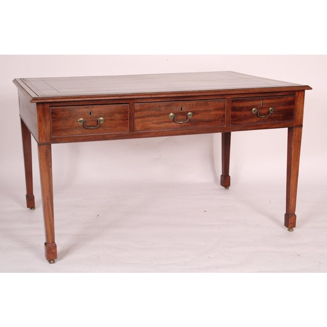 19th Century George II Mahogany Partners Writing Table For Sale - Image 5 of 12
