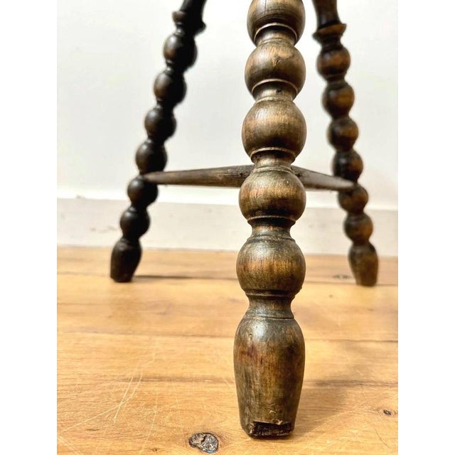 Victorian Wooden Bobbin Tripod Leg Side Table For Sale - Image 10 of 12