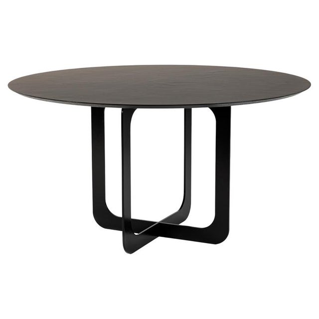 Brown Stone Dark Brown Settanta 1400 Round Dining Table by Disain1971 For Sale - Image 8 of 8