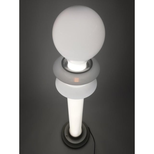 Space Age White Opaline Floor Lamp, Italy, 1970s For Sale - Image 17 of 18