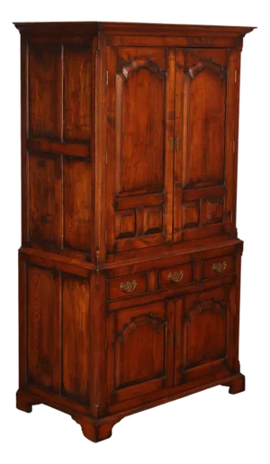 English Reproduction Georgian Style Linen Press Cabinet