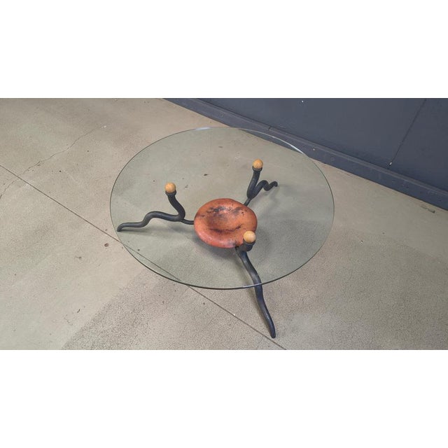 1970s Wrought Iron Coffee Table from DAB, Netherlands, 1970s For Sale - Image 5 of 12