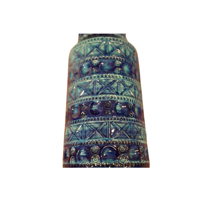 Mid-Century Modern Danish Blue and Green Ceramic Table Lamp by Lyskær Belysning, 1960s For Sale - Image 6 of 12