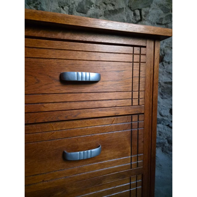 Art Deco French Oak Chest of Drawers, 1920s For Sale - Image 15 of 18
