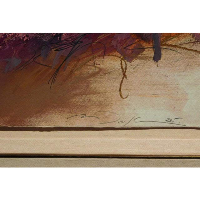 1980s 1980s Mark Dickson Untitled Mix Media, Pastel and Watercolor Abstract Hand Signed For Sale - Image 5 of 6