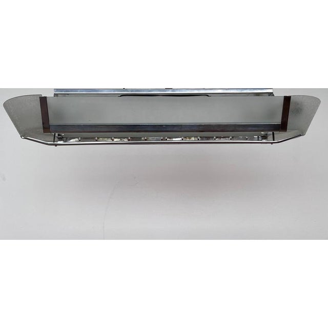Bauhaus Chrome Pendant Light, Former Czechoslovakia, 1940s For Sale - Image 4 of 16