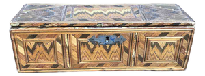 Antique Woven Straw Box