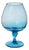 1960s Empoli Blue Stemmed Optic Glass Vase For Sale
