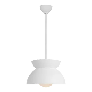 Christiane Lemieux by Visual Comfort Studio Beaunay 1-Light Medium Pendant in Plaster Matte White