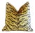 Scalamandre Le Tigre Tiger Silk Feather/Down Pillow 23" Square For Sale