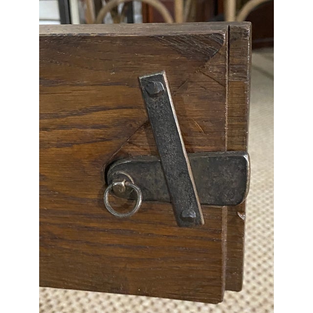 Brown Antique English Carved Storage Chest with Lift Top For Sale - Image 8 of 13