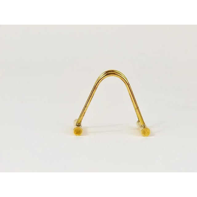Gold Mid-Century Polished Brass Card Holder attributed to Carl Auböck, Austria, 1950s For Sale - Image 8 of 11