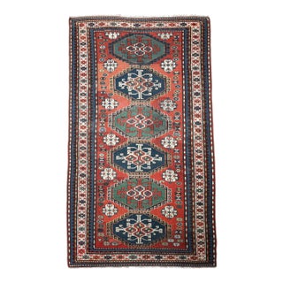 Antique Handknotted Caucasion Karabagh Rug -7' 8'' X 3' 5'' For Sale