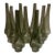 1960s Mid Century Modern Smoked Glass Chandelier Shades - Set of Nine For Sale