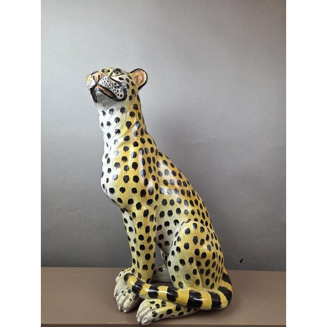 Glazed Terracotta Leopard, Italy, 1950s For Sale - Image 10 of 10