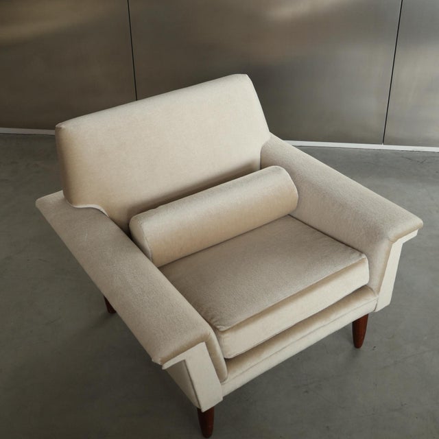 Mid-Century Modern Lounge Chair in Mohair, 1967 For Sale - Image 14 of 16