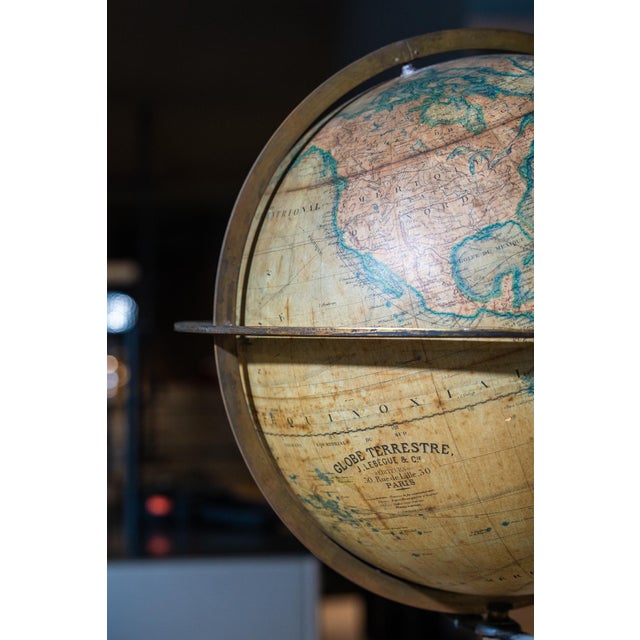 World Map Globe from J. Lebegue, 1890s For Sale - Image 6 of 9
