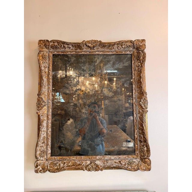 19th Century French Louis Philippe Giltwood Mirror With Original Mercury Glass For Sale In Los Angeles - Image 6 of 9