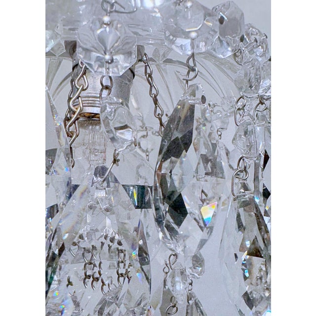 Vintage Layered Chandelier With Cut Glass Dish For Sale In New York - Image 6 of 6