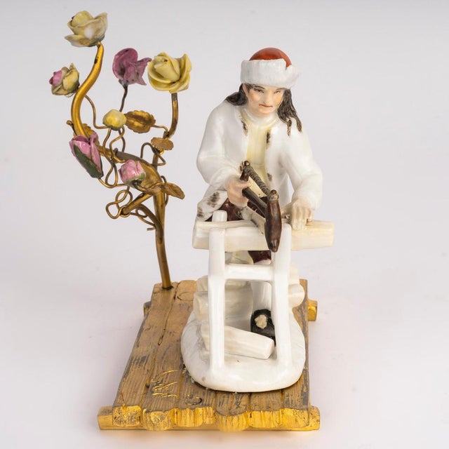 18th Century Porcelain Sculpture Depicting a Russian Peasant from Meissen For Sale - Image 3 of 8