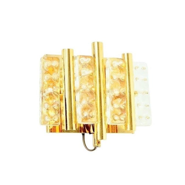 Mid-Century Modern Scandinavian Glass and Brass Wall Lamp by Jakobsson for Orrefors & MPR, 1960s For Sale - Image 9 of 9